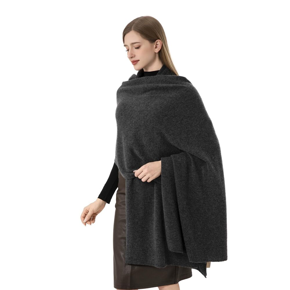 9999 Cashmere Wrap Warm Soft Knitted Scarf Stole For Women Airplane Travel - Picture 1 of 5